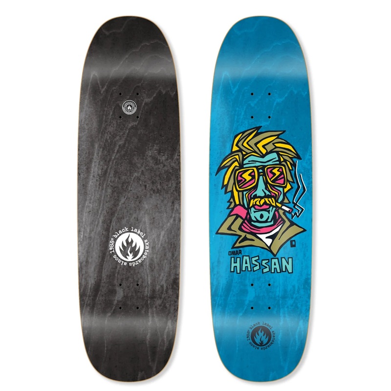 Black Label Hassan "Smoking Section" 9.25" Black Widow Skateboard Deck