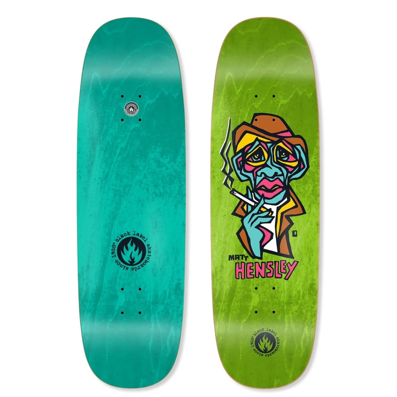 Black Label Hensley "Smoking Section" 9.5" Tugboat Skateboard Deck