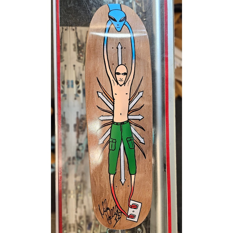 New Deal Mike Vallely Alien Brown [Autographed] Skateboard Deck