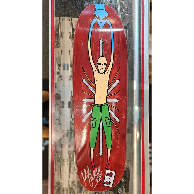 New Deal Mike Vallely Alien Maroon [Autographed] Skateboard Deck