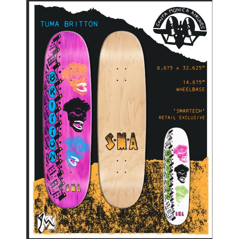 **Pre-Order** SMA Tuma Pink 8.875" Skateboard Deck