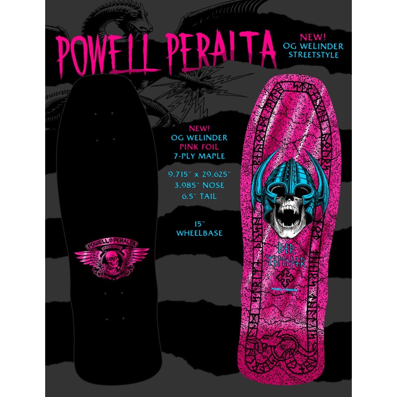 *PRE-ORDER* Powell Peralta Per Welinder Nordic Skull Pink Foil Skateboard Deck