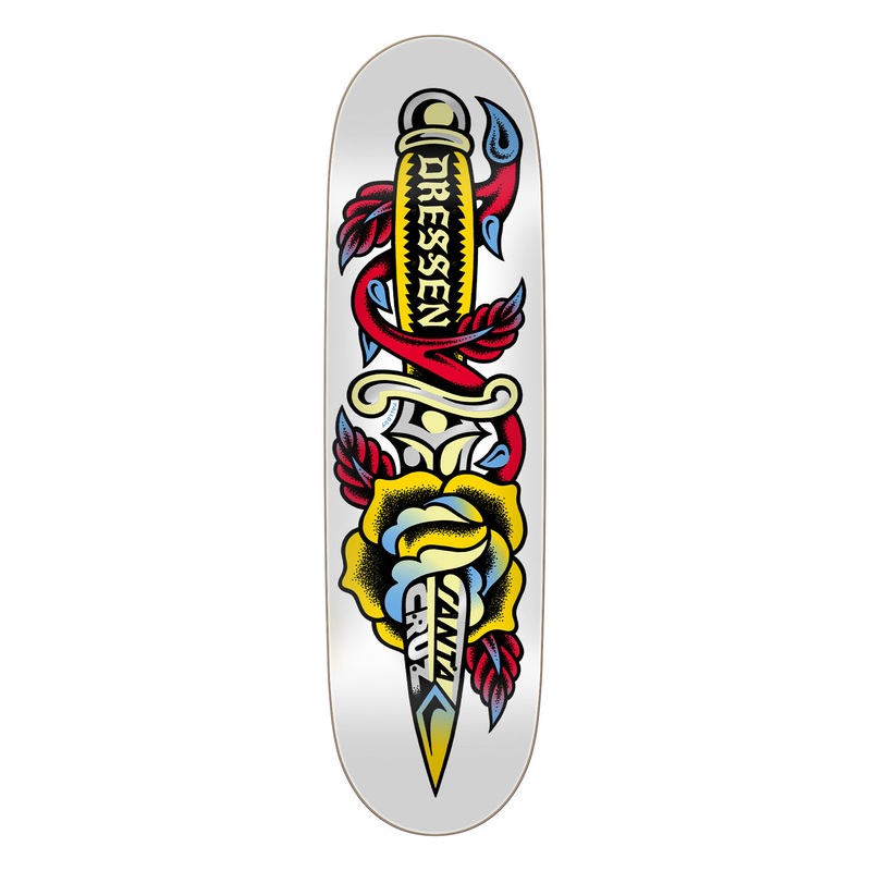 Santa Cruz Dressen Rose Dagger 8.7" Skateboard Deck