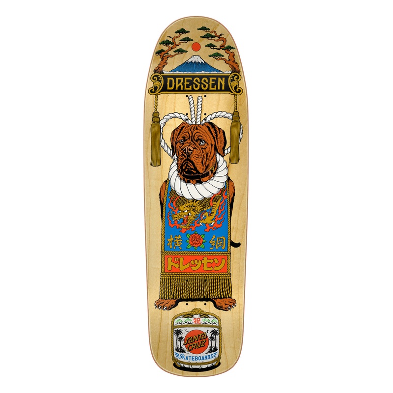 SANTA CRUZ DRESSEN "SUMO DOG" 9.3" SKATEBOARD DECK