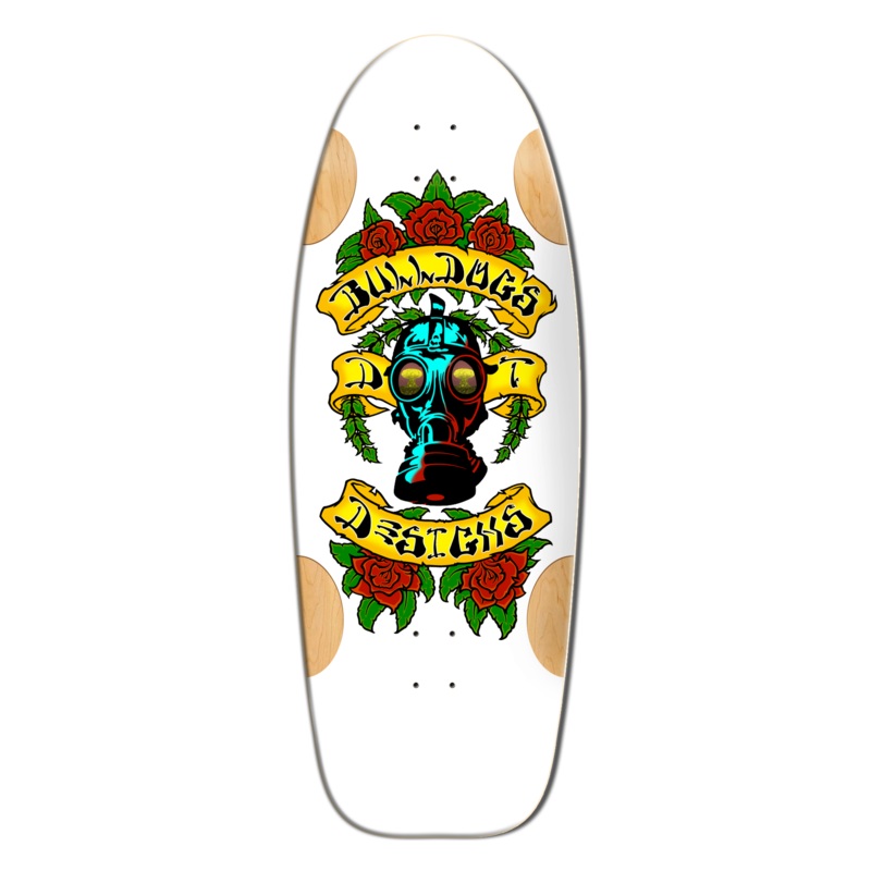 BullDog Designs "Car Paint" 11.875" White Formica Skateboard Deck