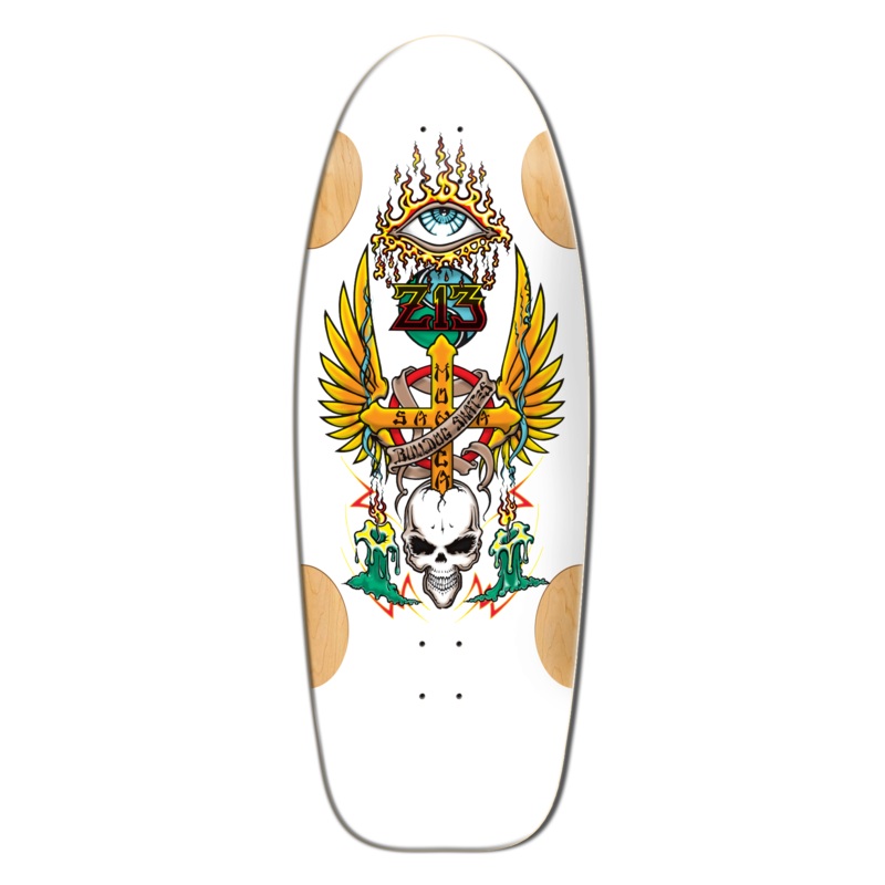 BullDog Designs "Z-13" 11.875" White Formica Skateboard Deck