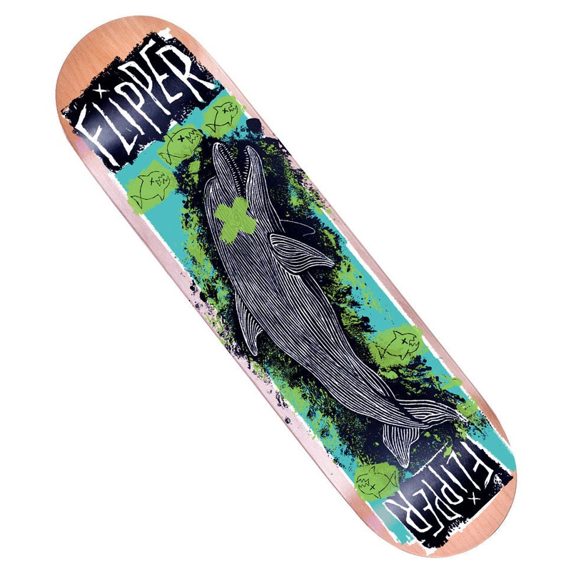 Flipper Ailing Toothy Aquatic Skateboard  Skateboard Deck