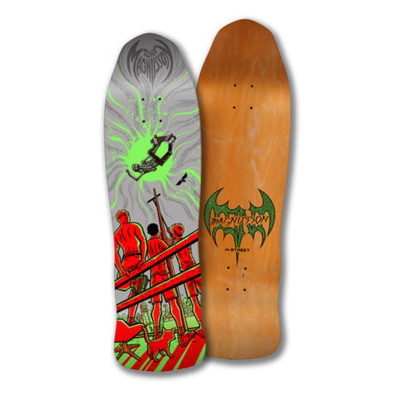 H-STREET MAGNUSSON "DEAD MAN FLYING" 9.5" SKATEBOARD DECK