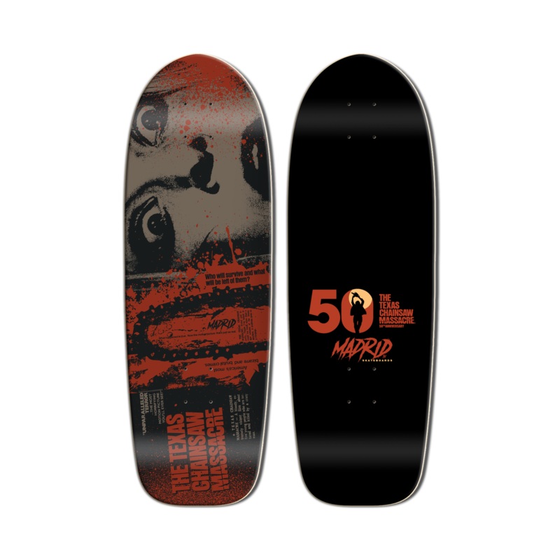 MADRID x TEXAS CHAINSAW HARDESTY RETO MARTY SHAPE 9.5" SKATEBOARD DECK