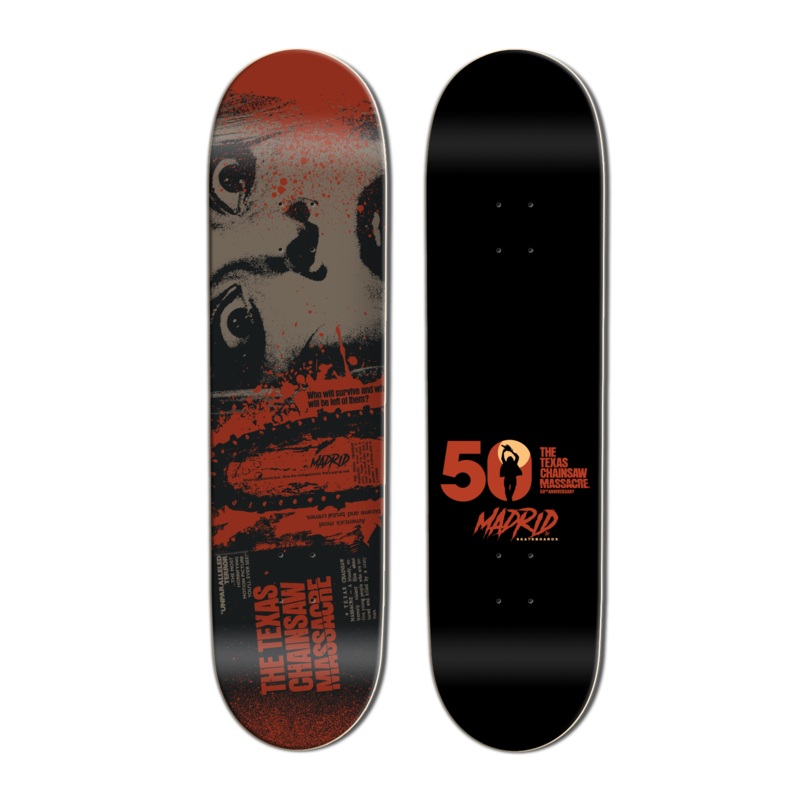 MADRID x TEXAS CHAINSAW MASSACRE HARDESTY STREET SHAPE SKATEBOARD DECK