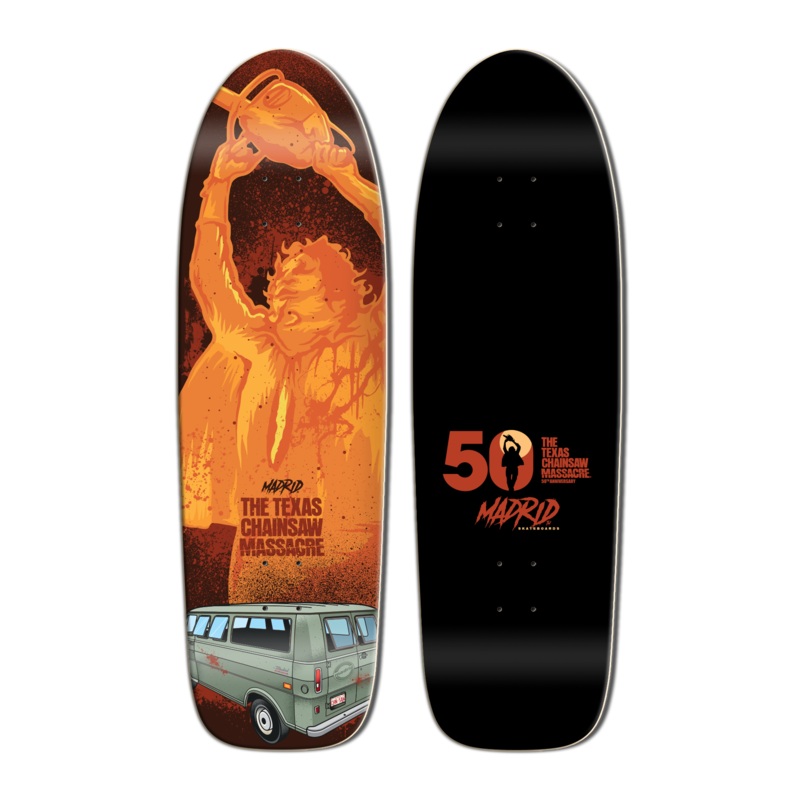 MADRID x TEXAS CHAINSAW MASSACRE SUNBURN POOL TURBO SHAPE 9.8" SKATEBOARD DECK