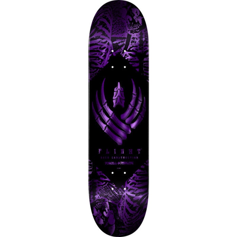 POWELL PERALTA SKELETON PURPLE FOIL 9" FLIGHT SKATEBOARD DECK