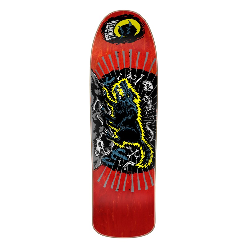 Santa Cruz Jeff Kendall Wolf 9.28"  Skateboard Deck