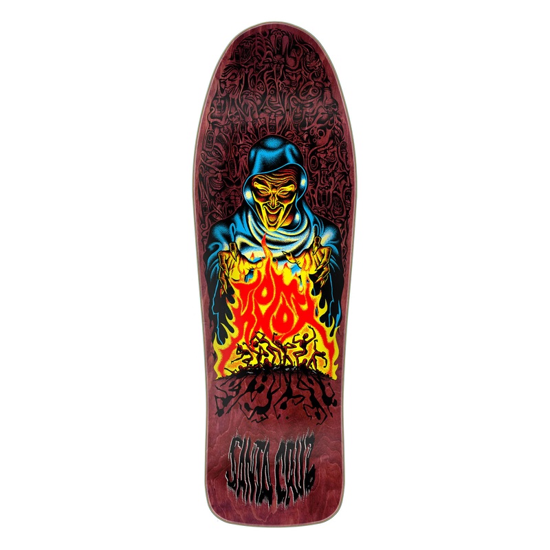 Santa Cruz Knox Firepit Burgundy Stain 10" Skateboard Deck