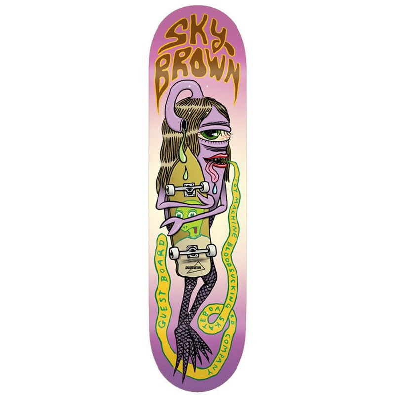 TOY MACHINE BROWN "GUEST" 8.25" SKATEBOARD DECK