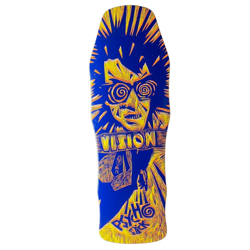Vision Original Psycho Stick Woodcut Art 10" Skateboard Deck