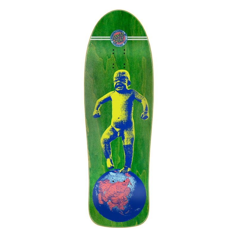 Santa Cruz Salba Baby Stomper Green Stain skateboard deck