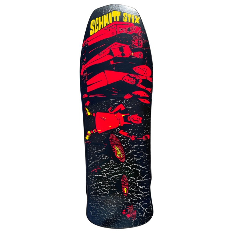 Schmitt Stix Joe Lopes BBQ LTD Crackle Black/White 10.125" Skateboard Deck