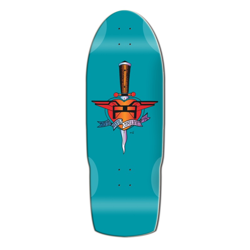 SMA Heart Attack Teal 10.5" Skateboard Deck