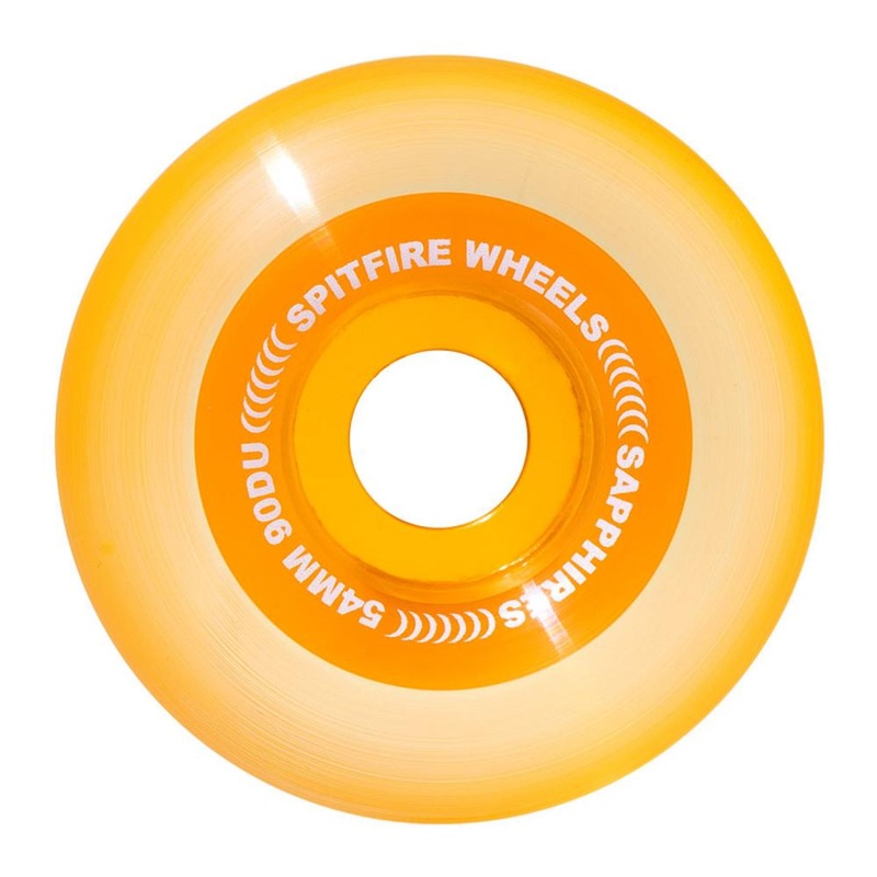Spitfire Sapphires Orange Skateboard Wheels - 54mm 90D