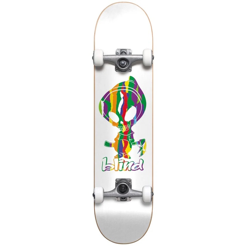 Blind Reaper Sweater Pattern Youth FP White Complete Skateboard - 7.25"