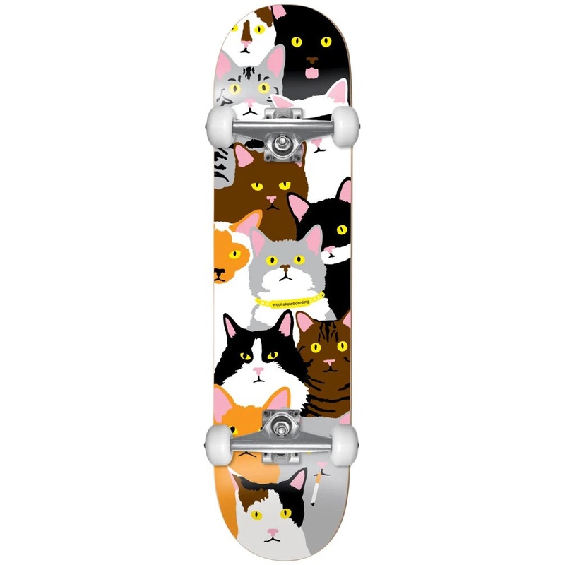 Enjoi Cat Collage Youth FP Multi Complete Skateboard - 7.0"