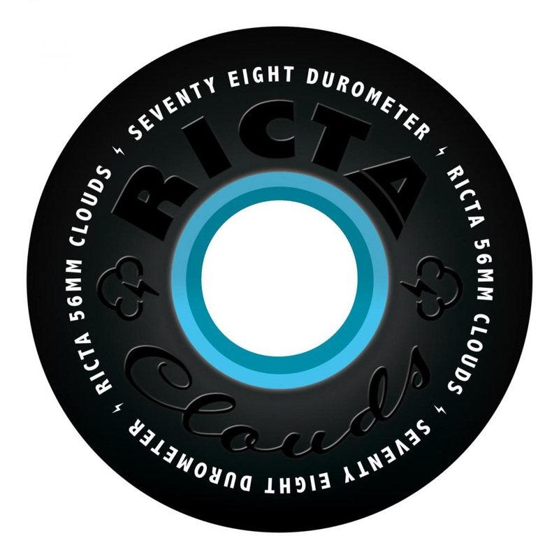 Ricta Clouds Skateboard Wheels Black/Blue - 56mm 78a