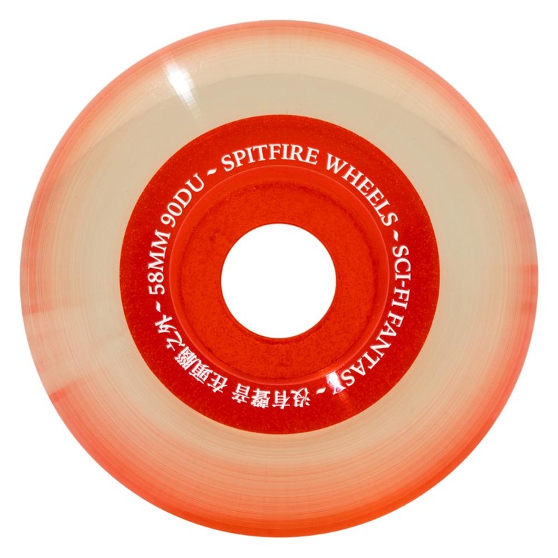 Spitfire Sapphire Sci Fi Orange Skateboard Wheels - 58mm 90D