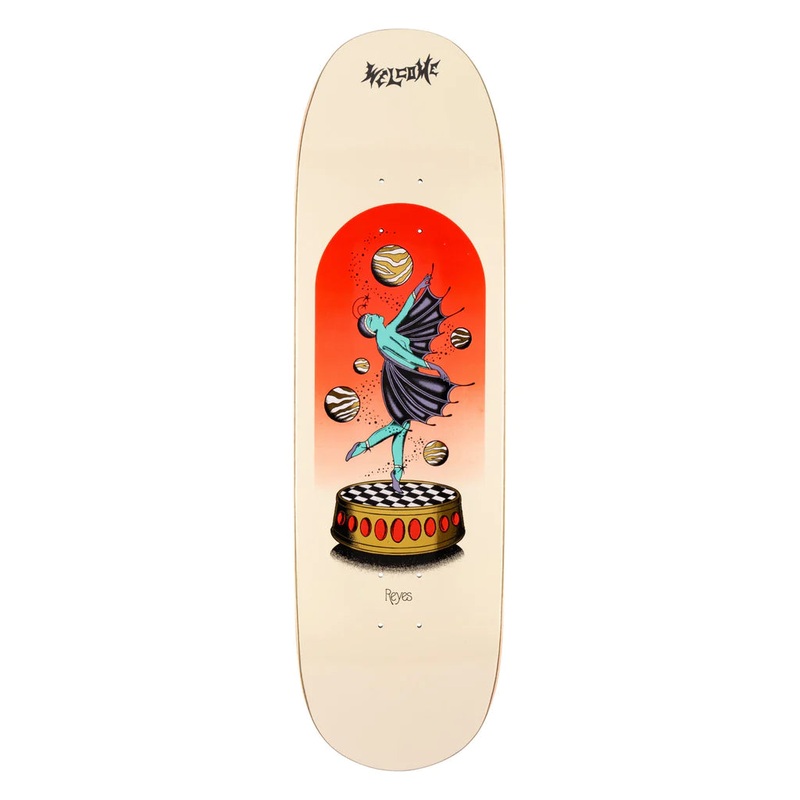 Welcome Ryan Reyes Dancer On Baculus 2.0 Bone/Gold Foil Skateboard Deck - 9.0"
