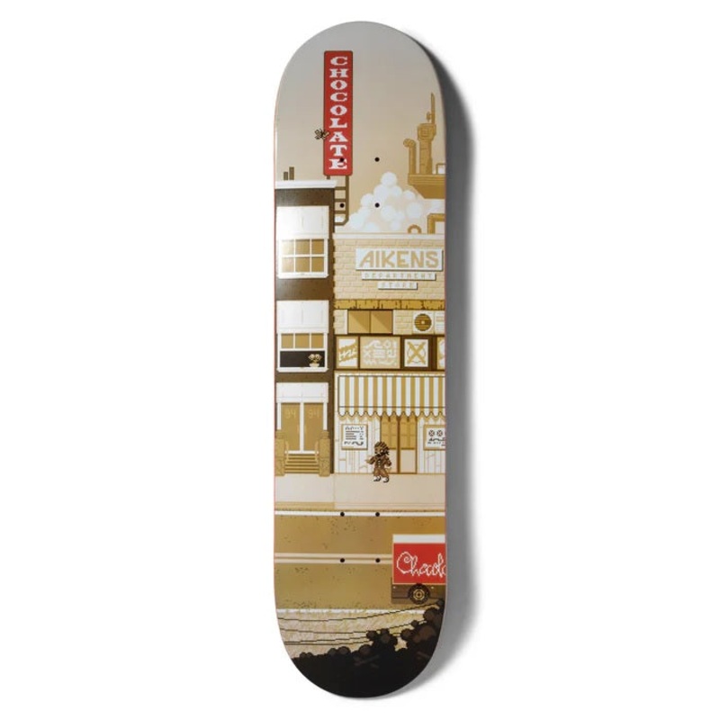 Chocolate Aikens Pixel City Skateboard Deck - 8.0"