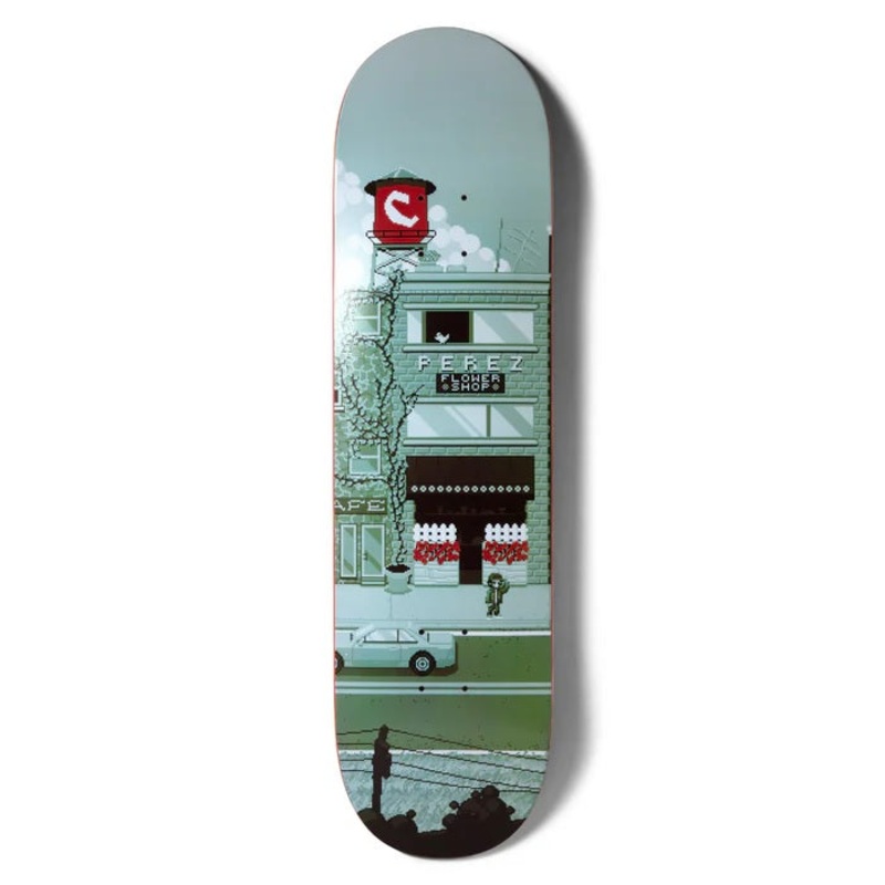 Chocolate Perez Pixel City Skateboard Deck - 8.4"