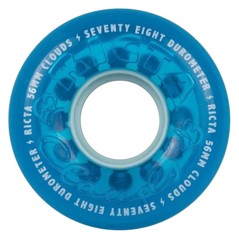 Ricta Clouds Translucent Blue Skateboard Wheels - 56mm 78a