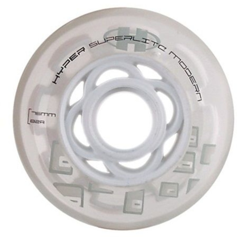 Hyper Superlite Inline Skate Wheels - Clear 4 Pack
