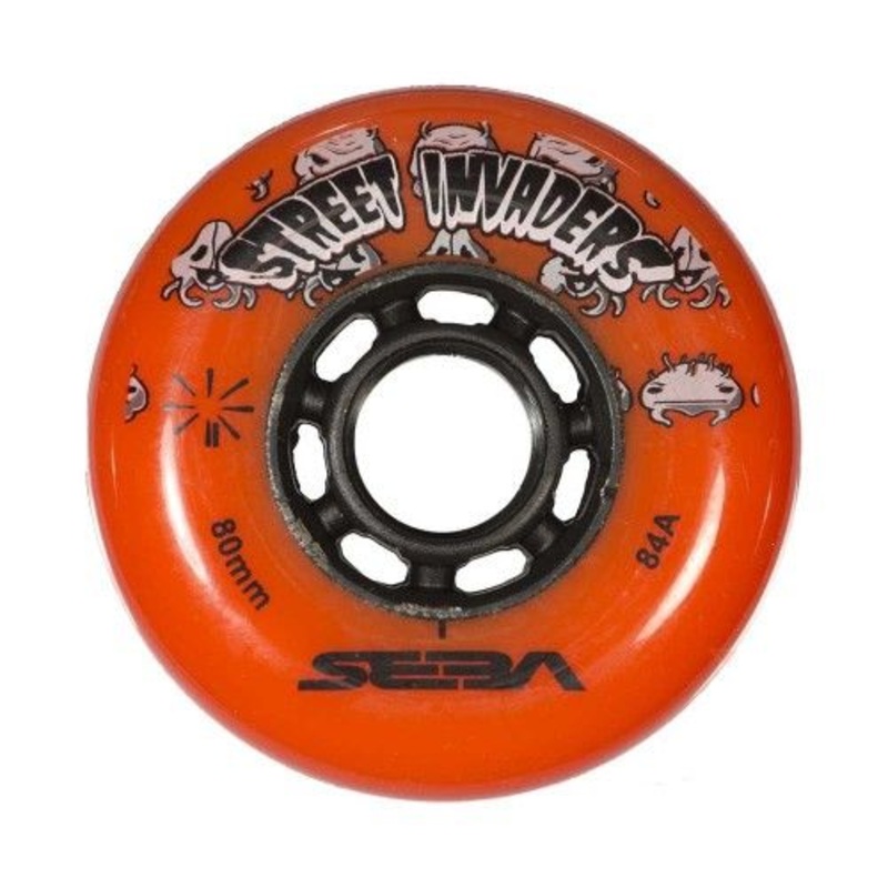Street Invaders Inline Skate Wheels 84a - Orange 4 Pack