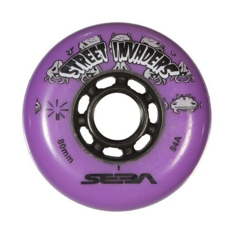 Street Invaders Inline Skate Wheels 84a - Purple 4 Pack