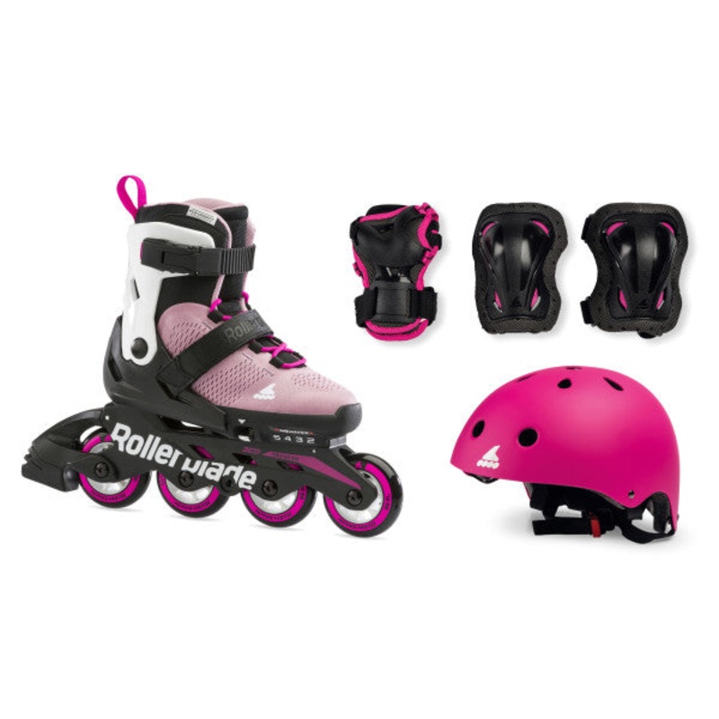 Rollerblade Microblade G Kids Skates Cube Pack - Pink/White