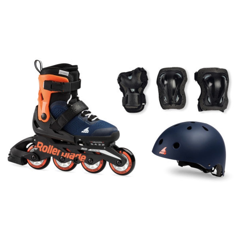 Rollerblade Microblade Kids Skates Cube Pack - Blue/Orange