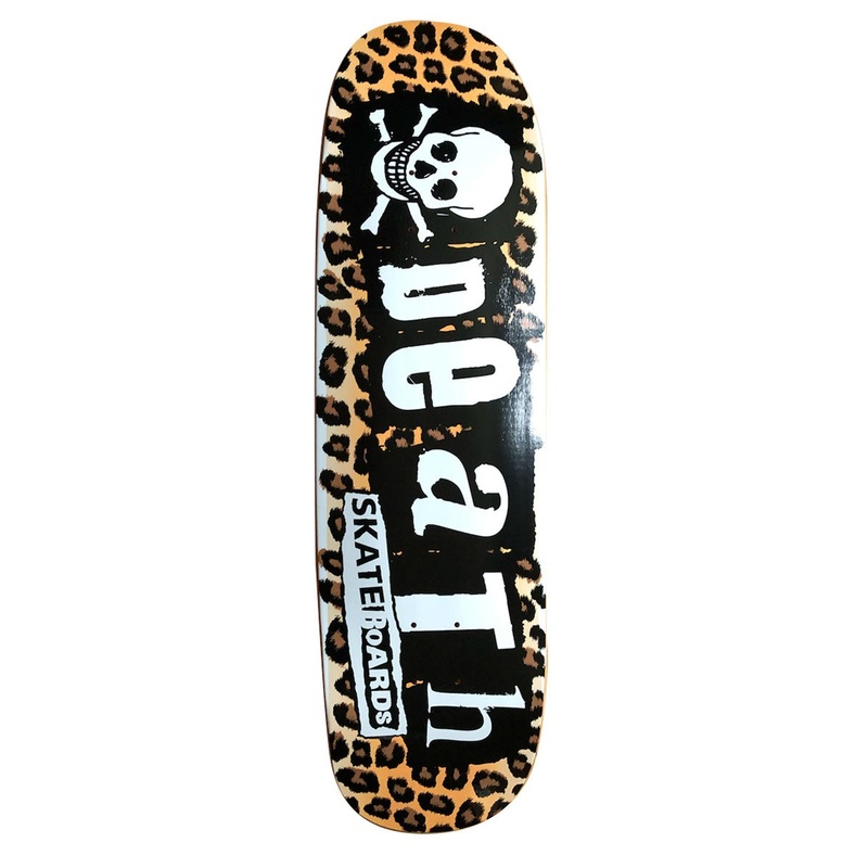 Death Leopard Punk Hybrid Shaped Skateboard Deck - 8.9"