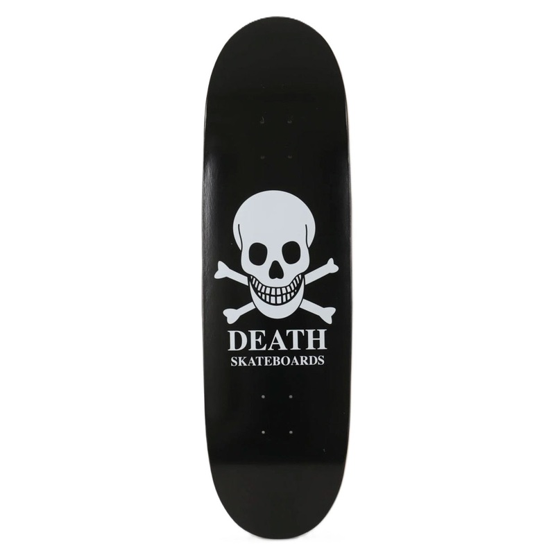 Death OG Black Skull Lozange Shaped Skateboard Deck - 9.1"