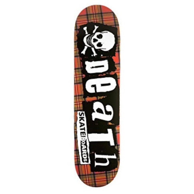 Death Tartan Punk Skateboard Deck - 8.75"