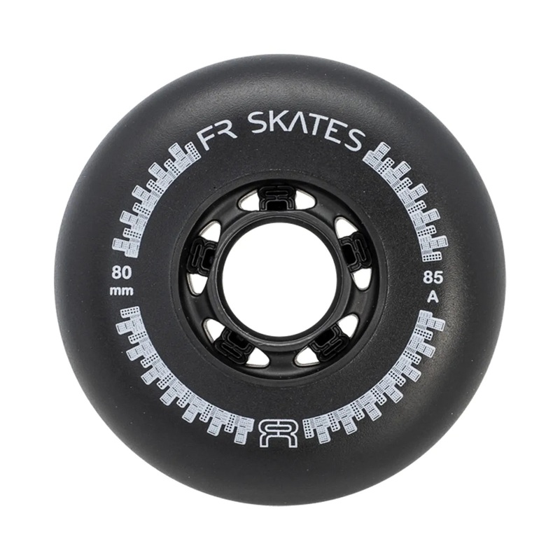 FR DownTown Inline Skate Wheels 80mm 85a - Black 4 Pack