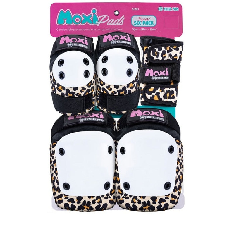 187 Killer Pads X Moxi Super Six Pad Set - Leopard