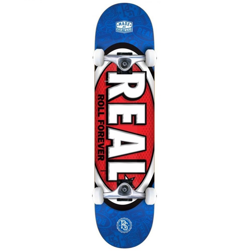 Real Oval Tones Mini Skateboard Blue - 7.3