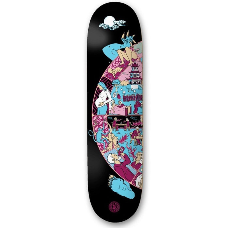 Drawing Boards Wheel of Life 1 Skateboard Deck - 8.25"