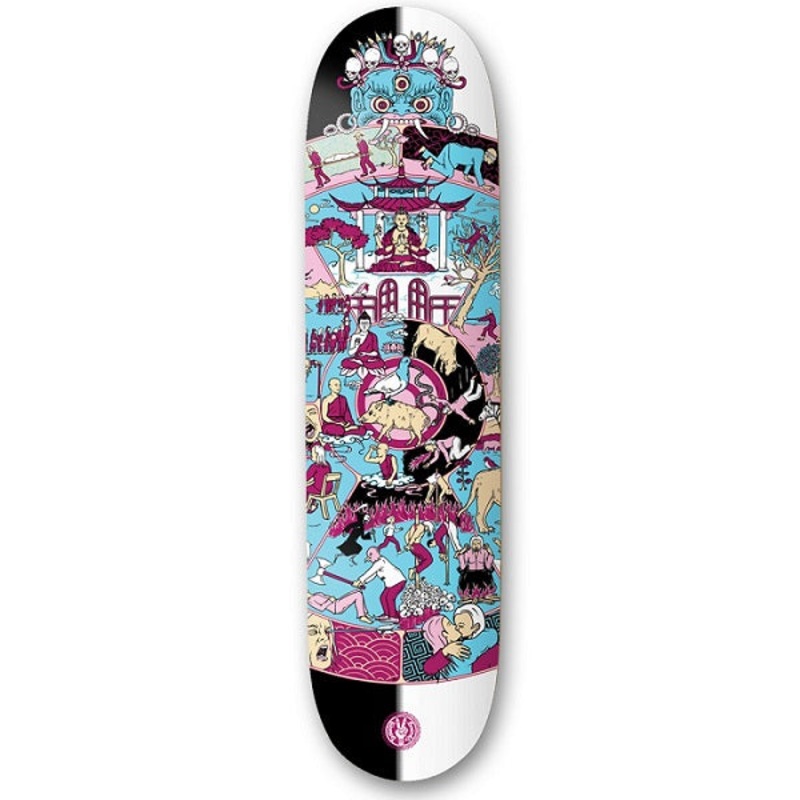 Drawing Boards Wheel of Life 2 Skateboard Deck - 8.25"