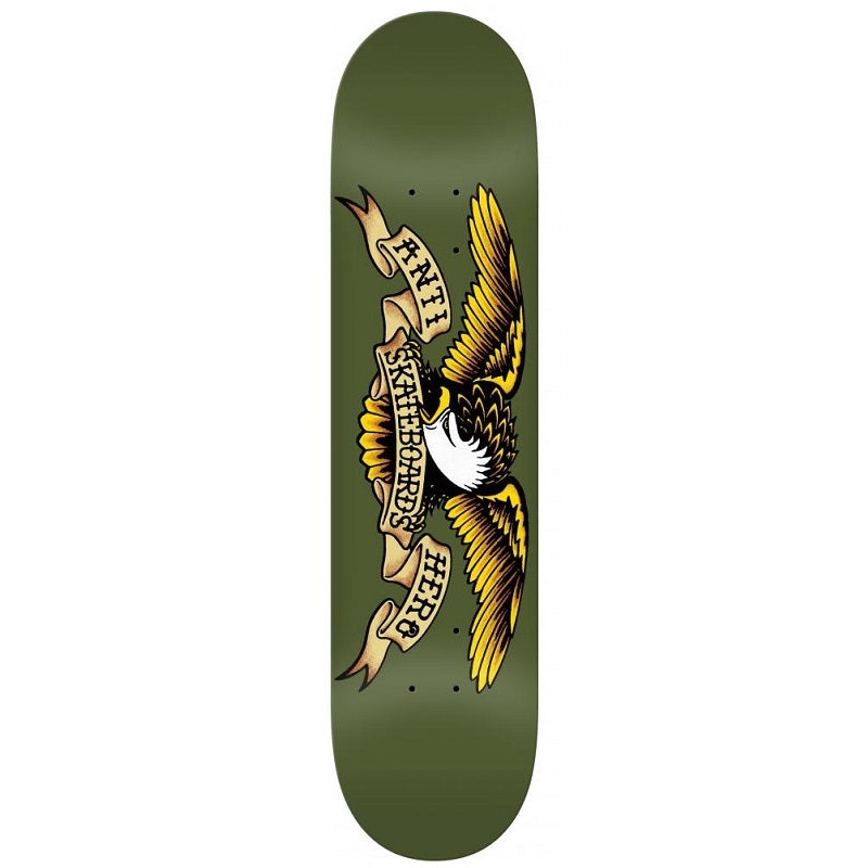 Anti Hero Classic Eagle Green Skateboard Deck - 8.38"