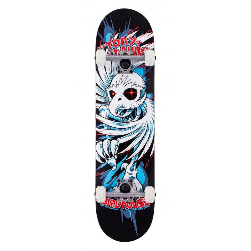 Birdhouse Stage 1 Hawk Spiral Black Skateboard - 7.75"