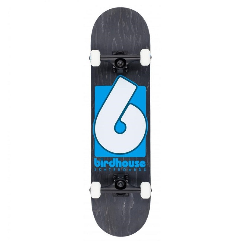 Birdhouse Stage 3 B Logo Black/Blue Skateboard - 8.0"