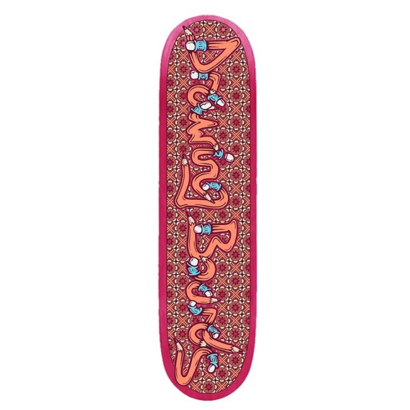 Drawing Boards Logo Red Skateboard Deck - 8.0"