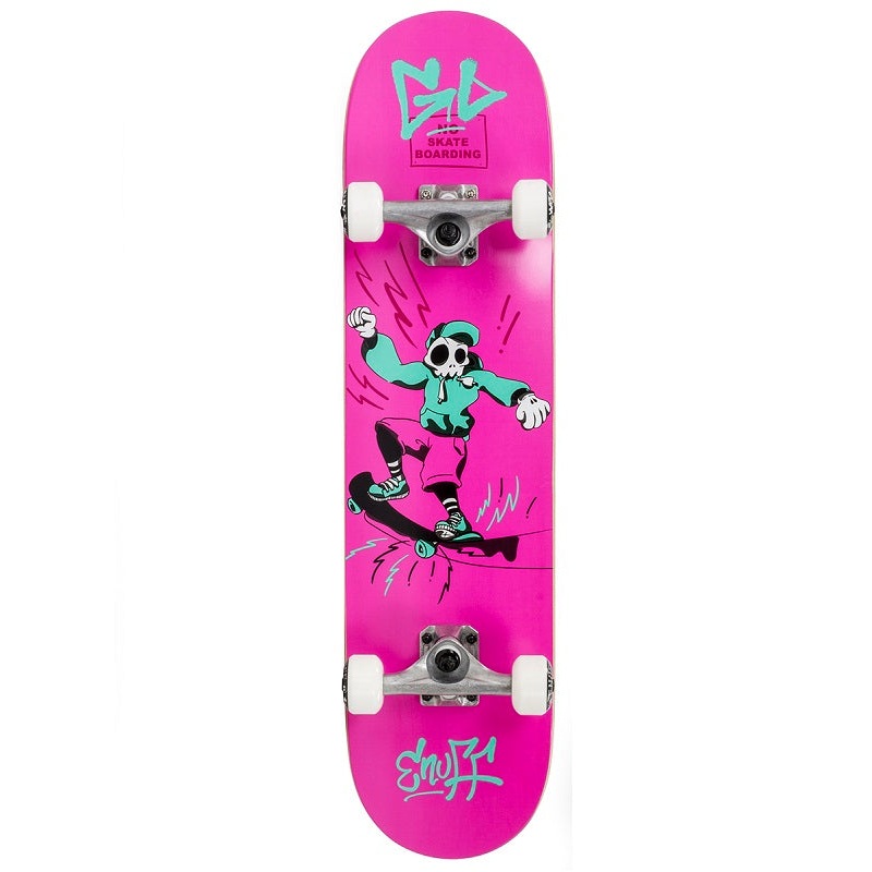 Enuff Skully Pink Mini Skateboard - 7.25"